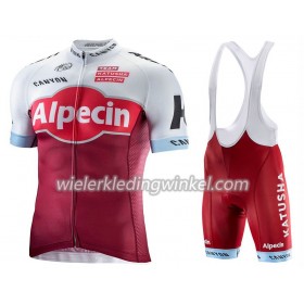 Set Fietsshirt + Korte Koersbroek 2017 Team Katusha Alpecin N001